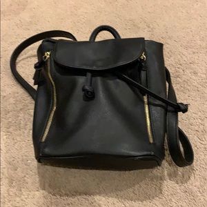 Mission black mini backpack
